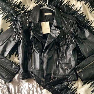 Spell Gypsy fringe Teadora black leather jacket